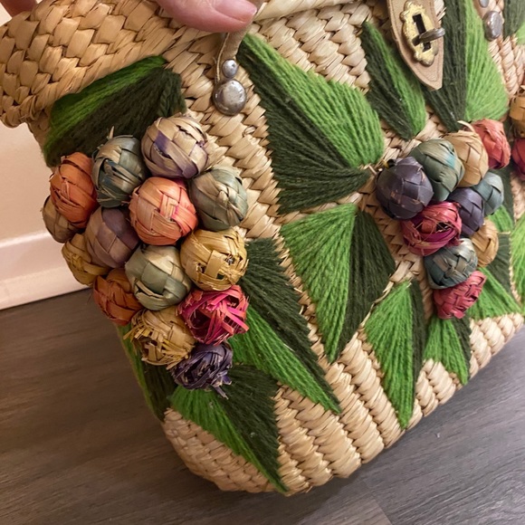 Vintage 1950s 1960s Woven Vacation Fruit Basket - Picture 9 of 11